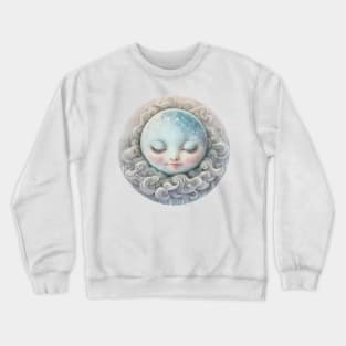 Soft Sleeping Moon Crewneck Sweatshirt